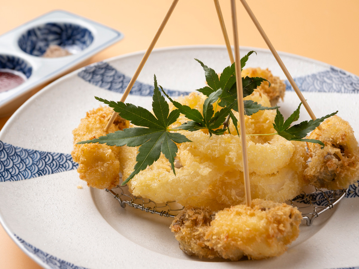 太刀魚と松茸の串カツ