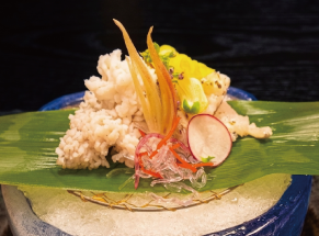 鱧の湯引きと炙り